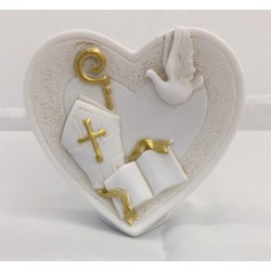 Cuore ceramica comunione/cresima