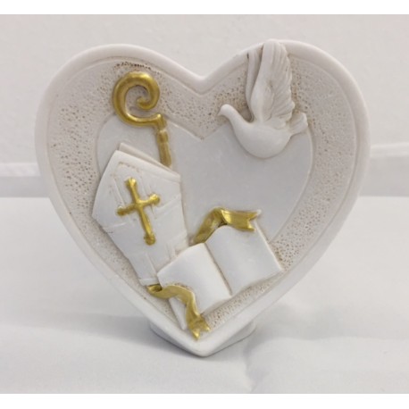 Cuore ceramica comunione/cresima
