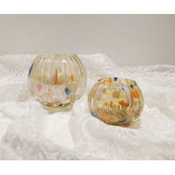 Vasi portacandele a palla vetro soffiato di Murano
