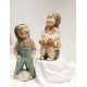 Statuine bambini in stonelite brillantinate